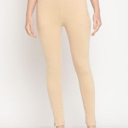 TAG 7 Women Beige Solid Jeggings-image-47