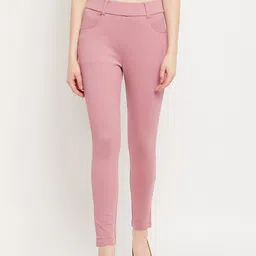 Clora Creation Women Pink Regular Fit Solid Jeggings-image-51