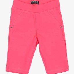 VITAMINS Girls Pink Solid Regular Fit Capris-image-58