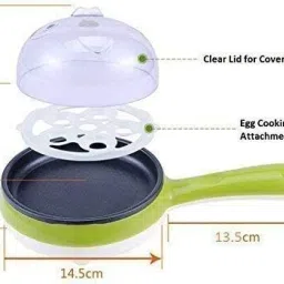 prim enterprise Single Layer Egg Boiler Steamer Cooker with Handle Boiling Non-Stick Steame Double Layer Multi-Function Electric Double Layer Egg Boiler Cooker Egg Cooker image 3