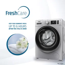 whirlpool 7 kg 5 Star Inverter 100+ Tough Stains, Steam Technology Fully Automatic Front Load with In-built Heater Silver image 3