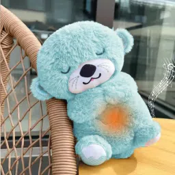 Portable Plush Stuffed Teddy Bear with Music,Sound,Light & Breathing Motion-image-70