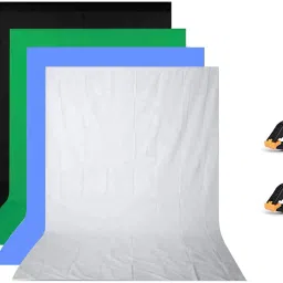 Hiffin ® 8x12 ft Blue|White|Green|Black Screen, Photography Backdrop Background Black Reflector Umbrella-13