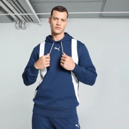 Men Full Sleeve Color Block Hooded Sweatshirt-image-49