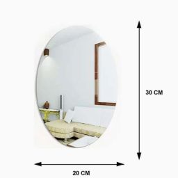 20 cm 2mm_thik_mirror stickers Home|Bathroom|Office Mirror Sticker (Oval) Self Adhesive Sticker-image-84