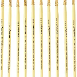 Detail and Script Liner Round Paintbrush of 000 Number Fine Set of 10pc-19