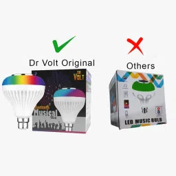 Dr Volt Music Bulb Multicolor Light Bulb with Bluetooth Speaker and Remote Control Smart Bulb image 2