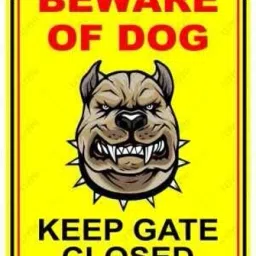 Beware of Dog Keep Gate Closed Sign Print On 5mm Thick–9x12 inch Sunboard Emergency Sign-image-43