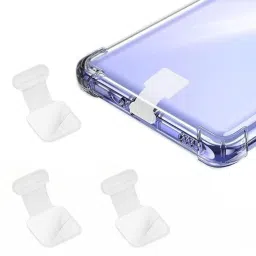 MAK Type C Charging Port Adhesive Dust Protection Caps,Anti-Lost Cover (Transparent) Power Port White Anti-dust Plug-5