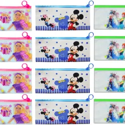 Return Gifts for Birthday for Party in Bulk 12pcs Party Favor Return Gifts for Pencil Pouch in Bulk for Girls for Birthday Barbie,Frozen Theme Stationery Pouch Art Plastic Pencil Box-image-31