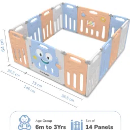 r for rabbit Joyland Playard for Baby, Playpen for Kids, Baby Gate Fence with Safety Lock Safety Gate image 5