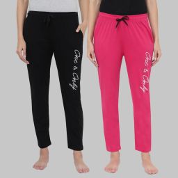 Pack of 2 Women Printed Multicolor Track Pants-image-19