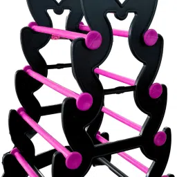5 Step (Black with Pink) Plastic Bangle Stand, Bangle organizer Jewellery Organizer-image-47