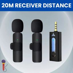 K35 Wireless Mic With Collar Microphone forYoutube/Voice Recording/InterviewZ333 Microphone-image-79