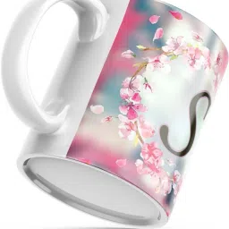 S Letter white Ceramic mug 350 ml Ceramic Coffee Mug-23