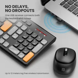 Portronics Key7 Combo Mouse Combo Set with 2.4Ghz, 1200 DPI Wireless Standard Laptop Keyboard Compatible with Desktop, Laptop, Mac Key7 Combo image 3