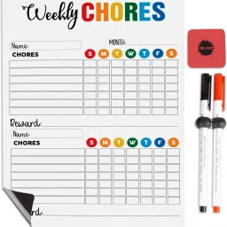Magnetic Whiteboard Weekly Chores Routine Planner Chore Chart Refrigerator-41