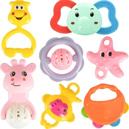 Newborn baby toys Rattles Set for Babies 0-6 Months, 7 Rattle Set (Multicolor) Rattle-23