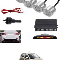 4Silver Parking Sensor With LED Display Increased Safety For Car-142 Universal 4 Silver Reverse Parking Sensor With LED Display For Cars-142 Parking Sensor-image-92