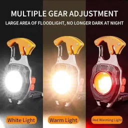 crazyabbs Multifunctional Keychain Flashlights, LED Rechargeable Flashlights with Lighter LED Front Light image 4