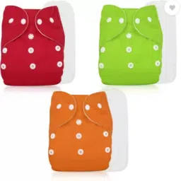 Reusable, Washable Clothes Diaper with White Insert-23