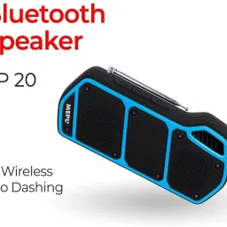 MEPL Bluetooth Portable With Dual Speaker & Memory Card USB Jack with(Blue & Black) 10 W Bluetooth Party Speaker image 2