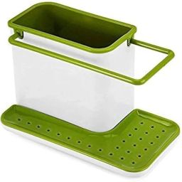 Dish Drainer Kitchen Rack 3 in 1 Kitchen Sink Organizer for Dishwasher Liquid, Plastic-image-108