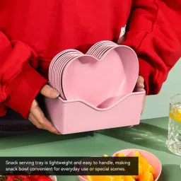 Heart Shape Small Dishes Dessert, Salad, Fruits, Cake, Plate for Home Kitchen Quarter Plate-image-39