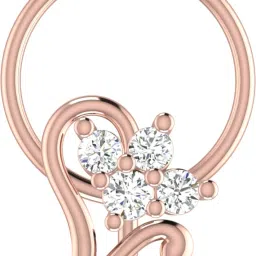 avsar Akshiti 14kt Cubic Zirconia Rose Gold Nose Wire-image-67