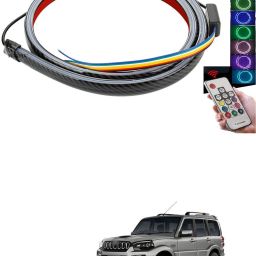 Carbon Fibre LED Rear Spoiler with Remote Control for Car Trunk Universal Exterior Car LED Tail Light Strip fit for Roof, Wing, Brake Light, Turn Signal Light Spoiler Lip Kit m121 Car Fancy Lights-image-58
