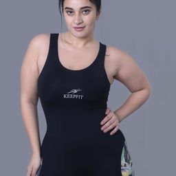 Keepfit Plus Size Abstract Printed Legsuit-image-49