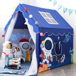 Extremely Light Weight Kids Play Tent House for Girls and Boys(Blue Space)-image-22