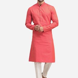 THE KURTA COMPANY Mandarin Collar Regular Fit Straight Kurta-image-30