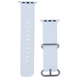 Croma Soft Silicone Ridged Strap for Apple iWatch (42mm / 44mm / 45mm) (Apple Compatible, White)-picture-44