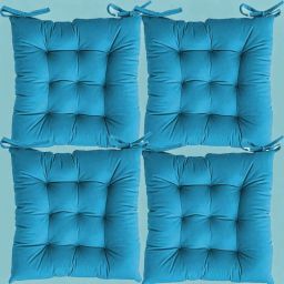 18*4 Microfibre Solid Chair Pad Pack of 4-15