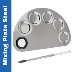 Stainless Steel Makeup Mixing Palette With Spatula Tool For Blending Foundation-image-25