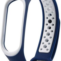 J'TTON Breathable Sports Silicone Strap Compatible with Mi Band 4 / Mi Band 3 (Blue) Smart Band Strap-image-33