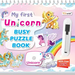 go woo My First Unicorn Busy Puzzle Book : Early Learning Binder book with Activities image 1