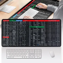 SEVENSPACE Mouse Pad Large English Shortcut Keys Gaming Writing Desk Mats for Office Non Slip Base Mousepad image 3