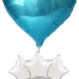 Solid Blue Colour Heart Shape Centerpiece 18'' Balloon-image-91