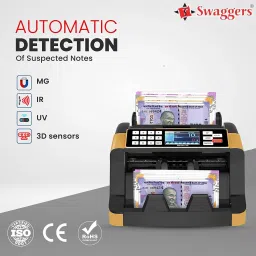 SWAGGERS Triple Display Mix Note Value Counting Machine with Note Detection-Dual Motors Note Counting Machine image 2