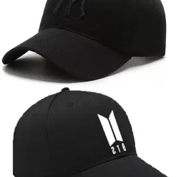 Solid, Self Design, Embroidered Sports/Regular Cap-image-30