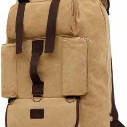 75 L Gym Duffel Bag - 75 Litre Travel Backpack Duffle Bag - Yellow-image-71