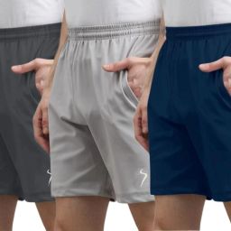 Pack of 2 Solid Men Multicolor Sports Shorts-picture-11