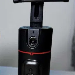 EVAAENTERPRISES Gimbal Stabilizer P02 (Black Color Auto Face Tracking System) 2 Axis Gimbal for Mobile, Camera image 2