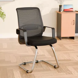 da urban Dysen Black Mesh Mid Back | Ergonomic | Heavy Duty Frame | Study Chair | Mesh Office Visitor Chair-picture-39