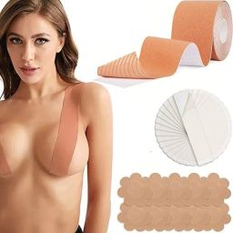 Women's Cotton Spandex Multipurpose Breast Lift Boob Tape 018 Nursing Breast Pad-image-83