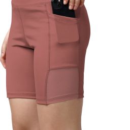 Solid Women Pink Cycling Shorts-image-4