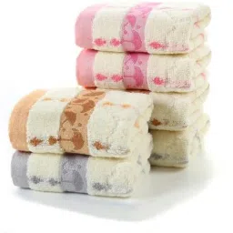 Khillayox Cotton Printed Small Size 400 GSM Super Absorbent Face Towels for Women & Kids ["Multicolor"] Handkerchief-image-35