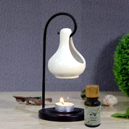 Ceramic White Diffuser Hanging Burner With 10ml Jasmine Fragrance Oil Diffuser Set, Aroma Oil-image-23